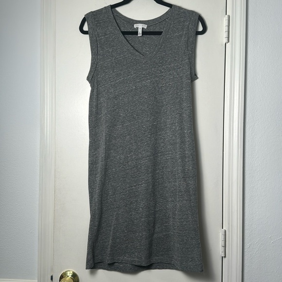 Leith Casual Heather Gray V-Neck Summer Tank Dress Size Small - Picture 1 of 7